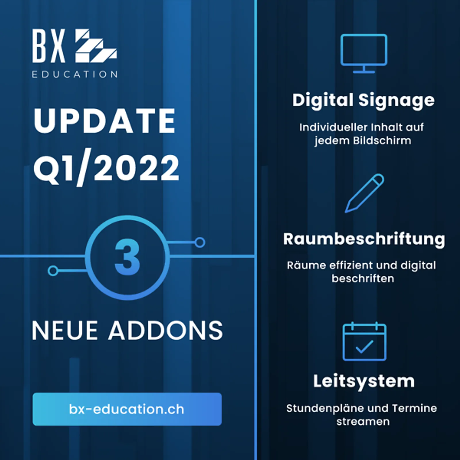 Drei neue Erweiterungen für BX:EDUCATION