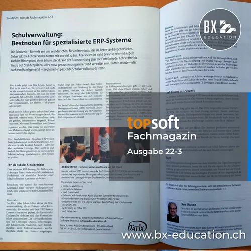 BX:EDUCATION im topsoft Fachmagazin 22-03